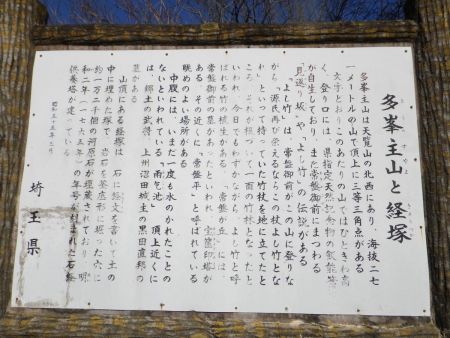多峯主山と経塚のうんちくが書いてあった