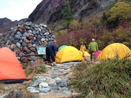 ババ平のキャンプ場に到着