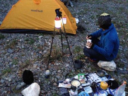 1時間半ほど横尾まで降りて泊