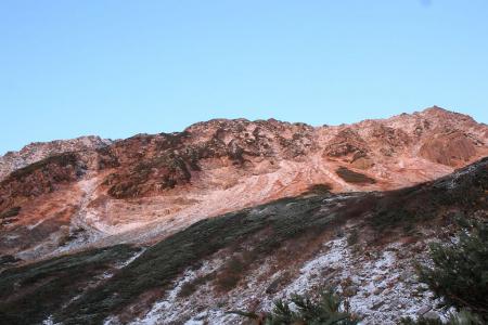 オレンジに染まる大喰岳