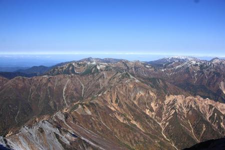 黒部五郎岳、双六岳、鷲羽岳、水晶岳、奥大日岳、野口五郎岳など