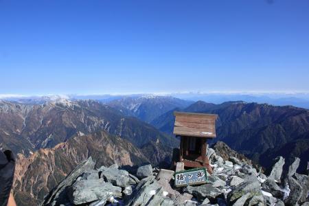 槍ヶ岳山頂到着