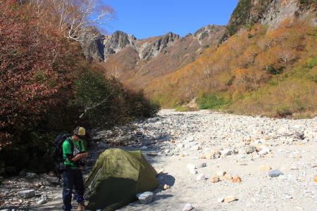 2時間半ほどでババ平に到着テントと荷物を撤収