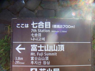 七合目に到着。結構高いところまできた感じがした