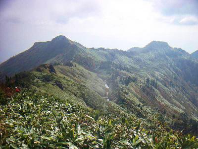 この辺りの稜線は高原地帯みたいになっていて歩いていて気持ちがいい