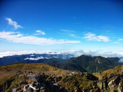雲海の向こうには富士山がみえていた