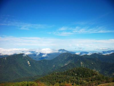 燧ケ岳をズーム。燧ケ岳を見て一発で気に入った！！絶対にいつか登ってやろうと思った瞬間だった