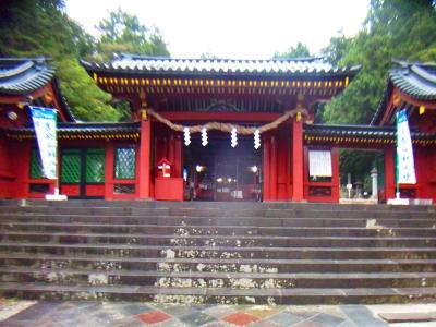 二荒山神社からスタート。入山料として300円支払った