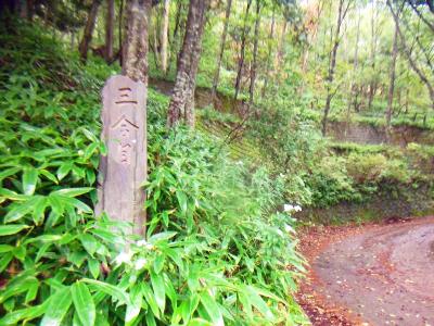 二合目をふっとばして三合目。ここで一旦道路歩きになる