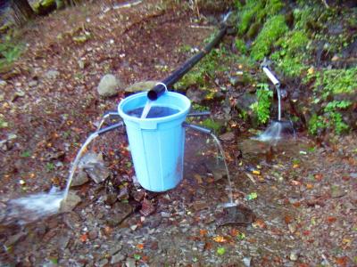 この水は飲めるのかわからんが、あまり飲みたいとは思わない