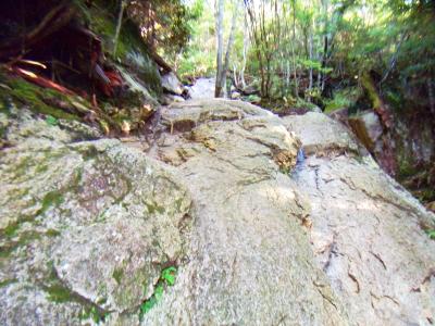 岩場にもロープがあったりするし、ペンキで印がついてたり道はわかりやすい