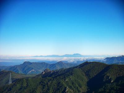 浅間山方面。ちょっと写真では遠い感じだけど肉眼ではハッキリ見えた！