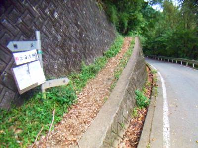 この左側の道をあがっていく