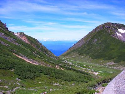 上にあがってさっきのお花畑を見下ろしてみるけど、こういう景色はここ特有かもね