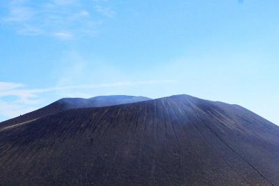 浅間山のお鉢が見えた