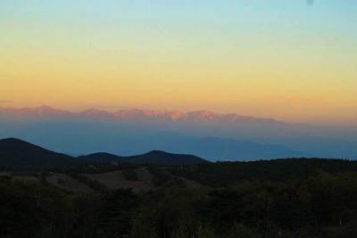 北アルプス！すでに雪かぶっていた