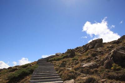 登りも整備された階段を登っていく
