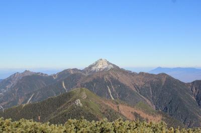 甲斐駒ケ岳。輝いていた