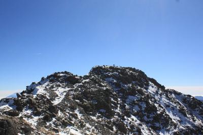 北岳山頂が見えた