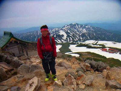 別山バックに記念撮影