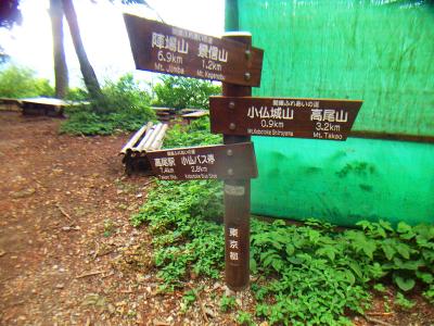 小仏峠に到着。ここから次は小仏城山へ向かう。あと0.9kmだけど登りだろうね