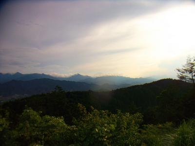 一丁平から富士山が見えた。頭だけ見えただけだけど、見えると嬉しい