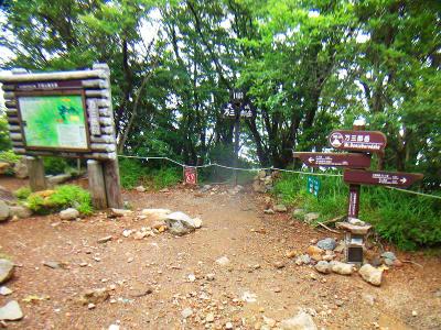 天城山・万三郎岳山頂(1406m)に到着。これで百名山一座を登頂