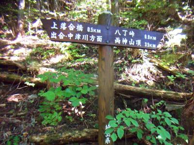 八丁峠までは0.9kmで両神山頂までは3.5kmとまだまだ長そうだ