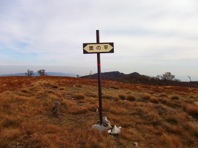 奥の平に到着。なんか高原地帯の中にポツンっとある感じだったけど・・・