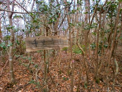 ここで千丈寺山への古いプレートがでてくる