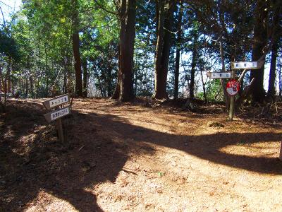 茶沸しコースとの分岐。とりあえず剣尾山方面へ