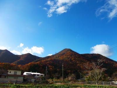 登ってきた山を振り返る。今日は本当にずっと晴天が続いてよかった