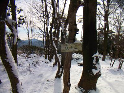 歌垣山山頂(553.5m)に到着。女山のほうが歌垣山の頂上になるみたい