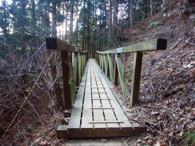 結構新しい感じの橋を渡る。不動滝は通り越してしまったかな