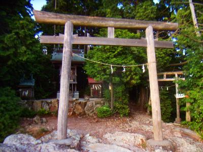 山頂手前に鳥居がある。よほど祭られてる山なんだな