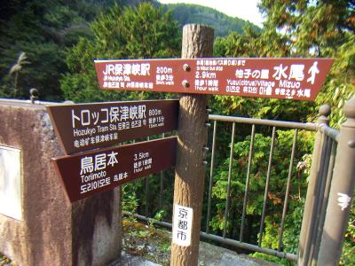 JR保津峡駅のほうへ行く