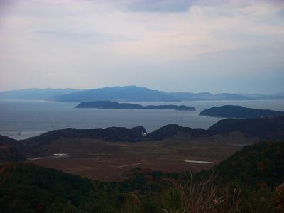 淡路島方面をズームして撮影
