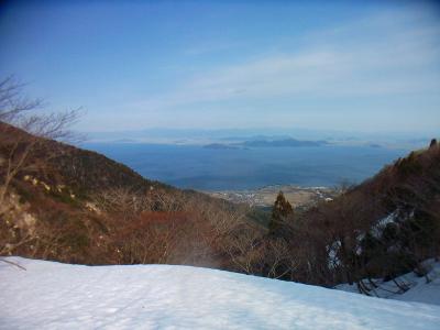 北比良峠はいつもガスっていたけど、ここからも琵琶湖が見えるんだね