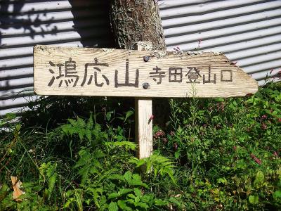 ここが寺田登山口らしい。道標が古いから少々心配になってきたけど・・・