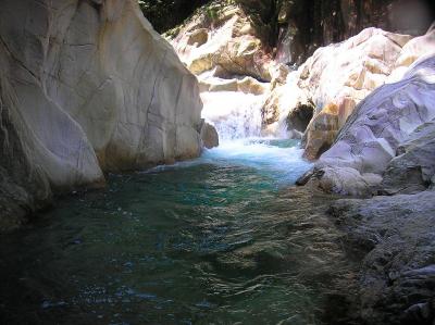 こういう風景も沢特有かも。というよりここの岩の形は他の沢とはちょっと違うっぽい