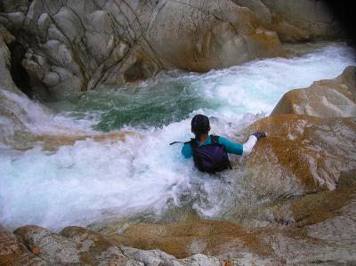 流されて沢にドボンッするのがまた気持ちいいんだよね