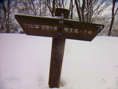 道標は完全に埋まるほどでもなかったけど、やはりワカンを持ってくるべきだった