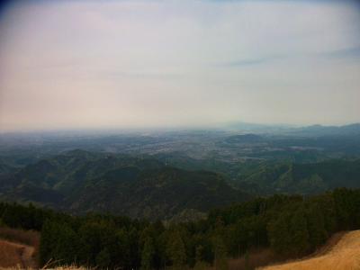岩湧山からの展望。河内長野～富田林市方面