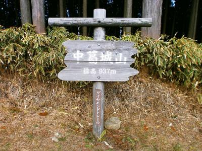 中葛城山山頂(937m)に到着