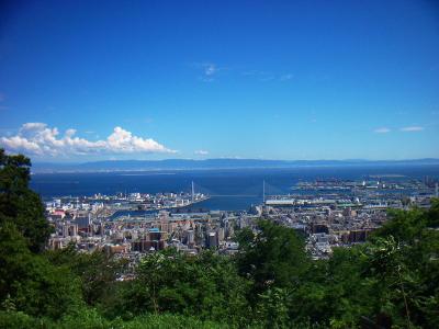 保久良神社からの展望。今日は晴天で空気も澄んでいる