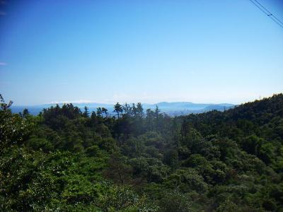 神戸方面は少し遠いけど風吹岩の岩上からちゃんと見える