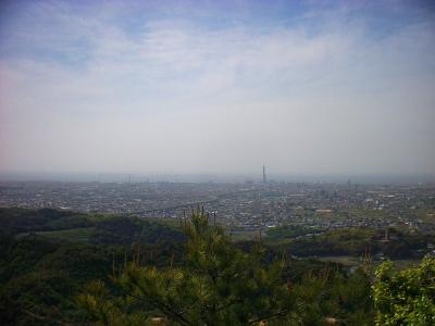 りんくうタワーと関西国際空港が見える