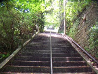旧天上寺跡からひたすら階段が続く