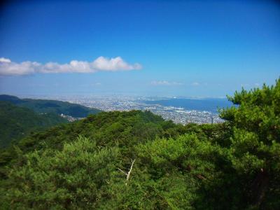 長峰山山頂から東側（大阪側）の展望