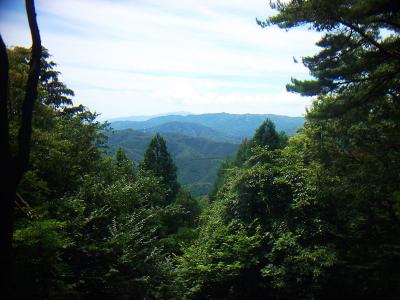 途中で西側の展望が少し見えるところがあった